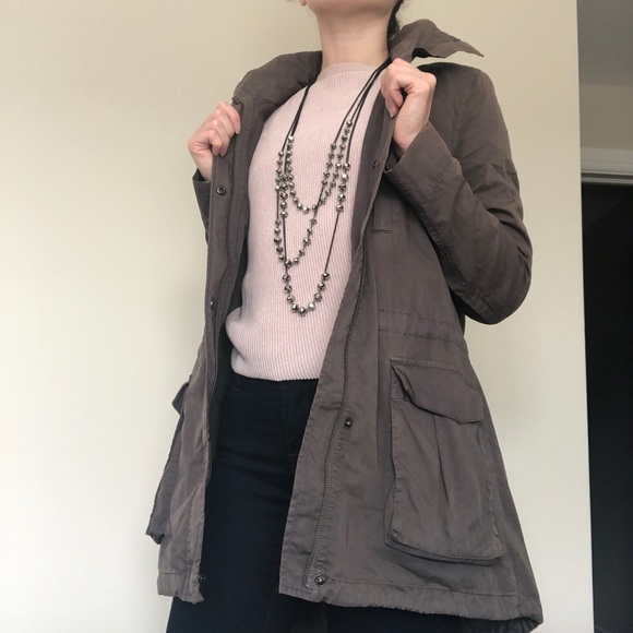 James Perse Elbow Patch Anorak Parka - Picture 2 of 16